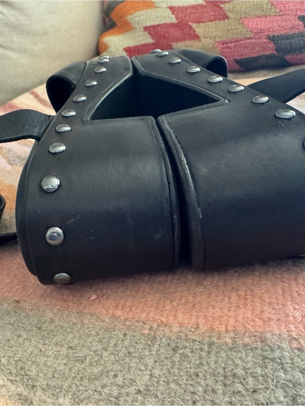 Seychelles Black Leather Platform Ankle-Strap Sandals - Picture 5 of 9